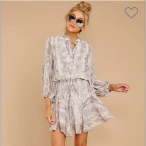 Red Dress snake skin dress